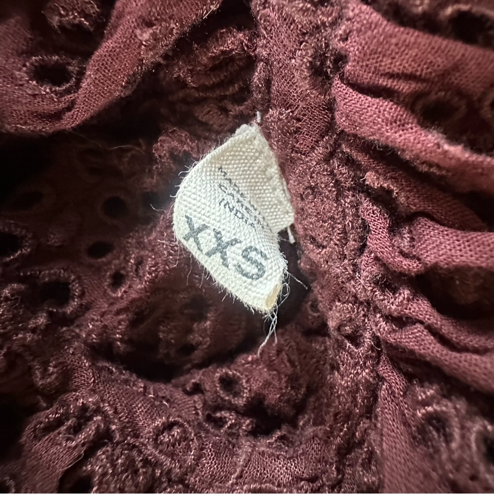 Elegant Lace Maroon Dress - Picture 9 of 12